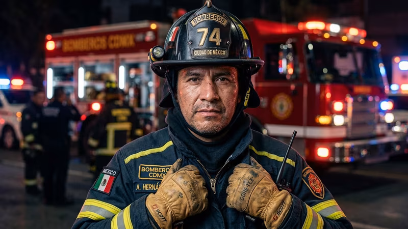 Bombero con equipo de protección completo — diferencias entre traje estructural, proximidad y forestal