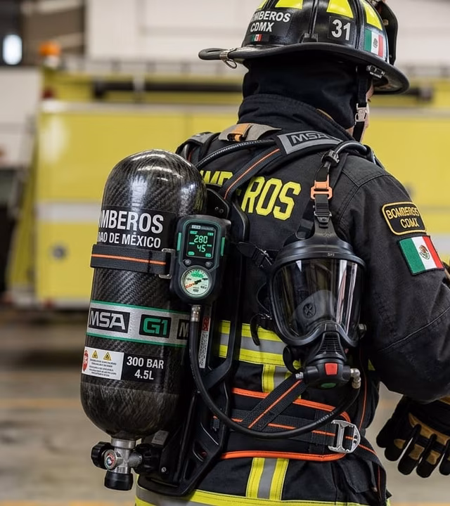 Equipo ARFF para aeropuertos traje proximidad SCBA 60 minutos