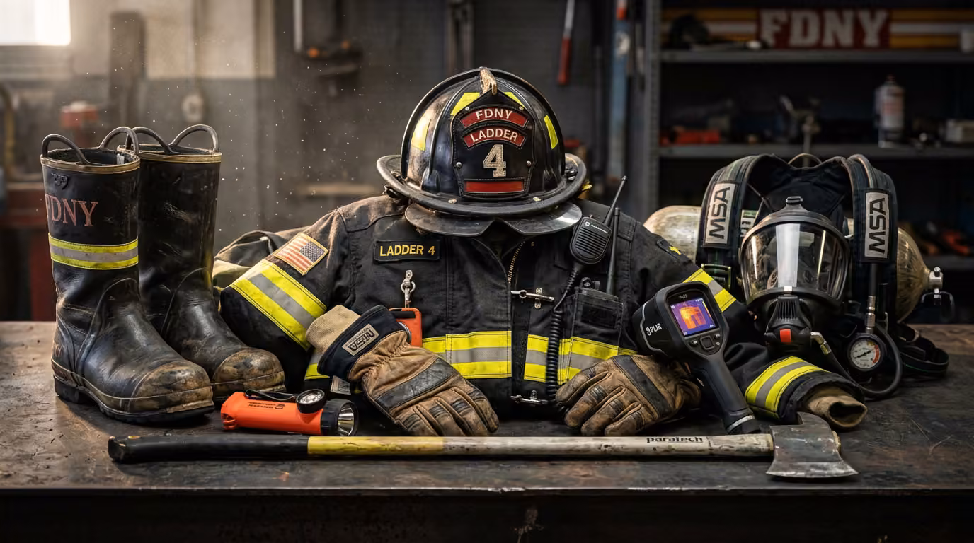 Bombero con SCBA MSA G1 NFPA 1970 en incendio estructural México