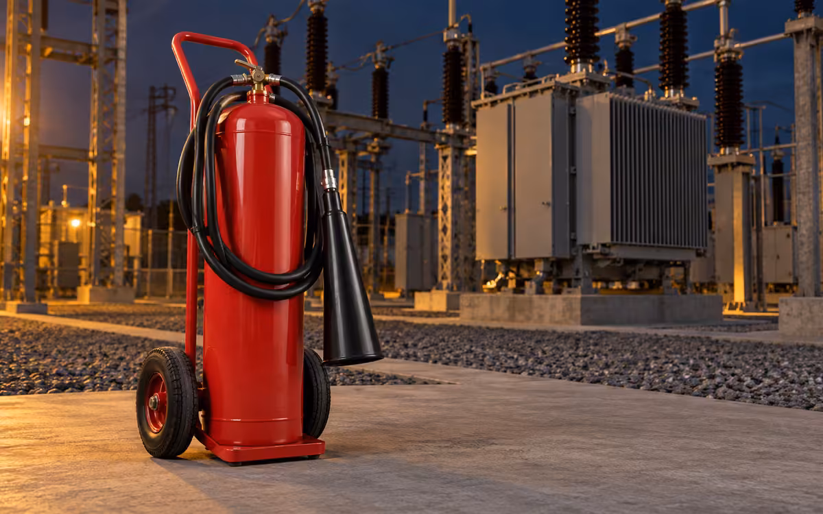 Extintor Sobre Ruedas CO₂ 25 kg — Sobre Ruedas NOM-102-STPS · NFPA 10