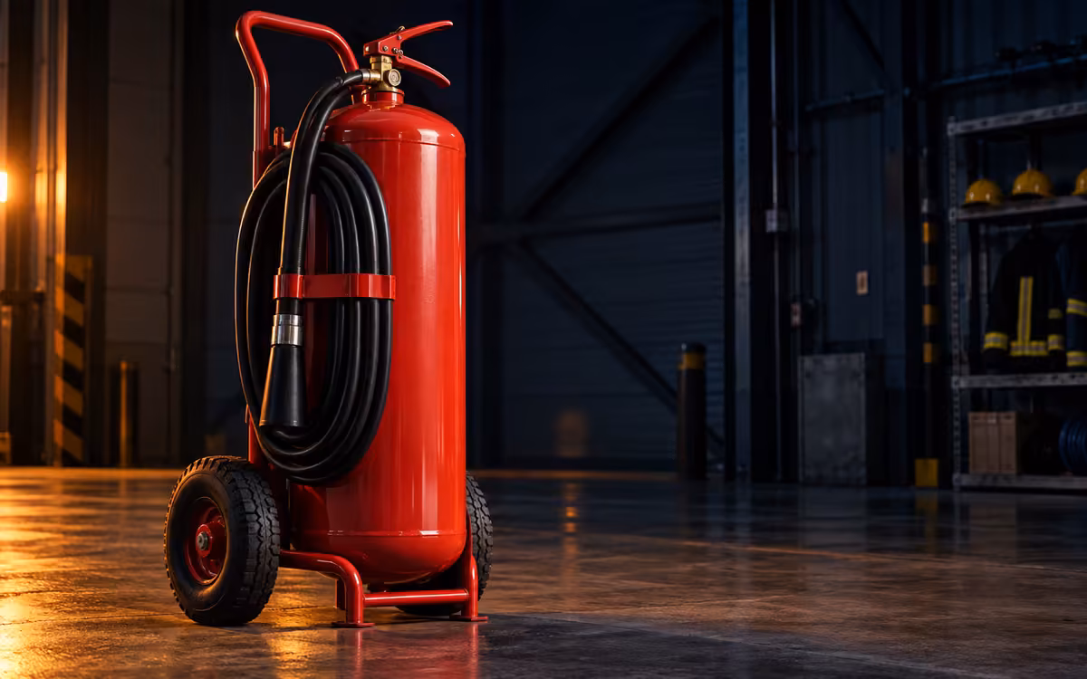 Extintor Sobre Ruedas PQS 25 kg — Sobre Ruedas NOM-100-STPS · NFPA 10