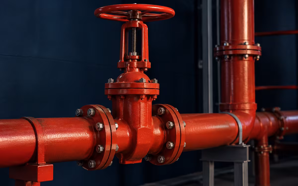 Válvula OS&Y — Control de Red Contra Incendio — Red Hidráulica NFPA 13 · NFPA 20
